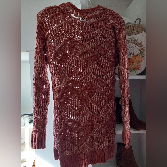 UNIVERSAL THREAD Goods Co. Open Stitch Sweater Tunic boho,sx - Picture 2 of 7